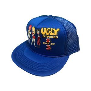 VTG BLUE MESH TRUCK HAT DEADSTOCK 80s